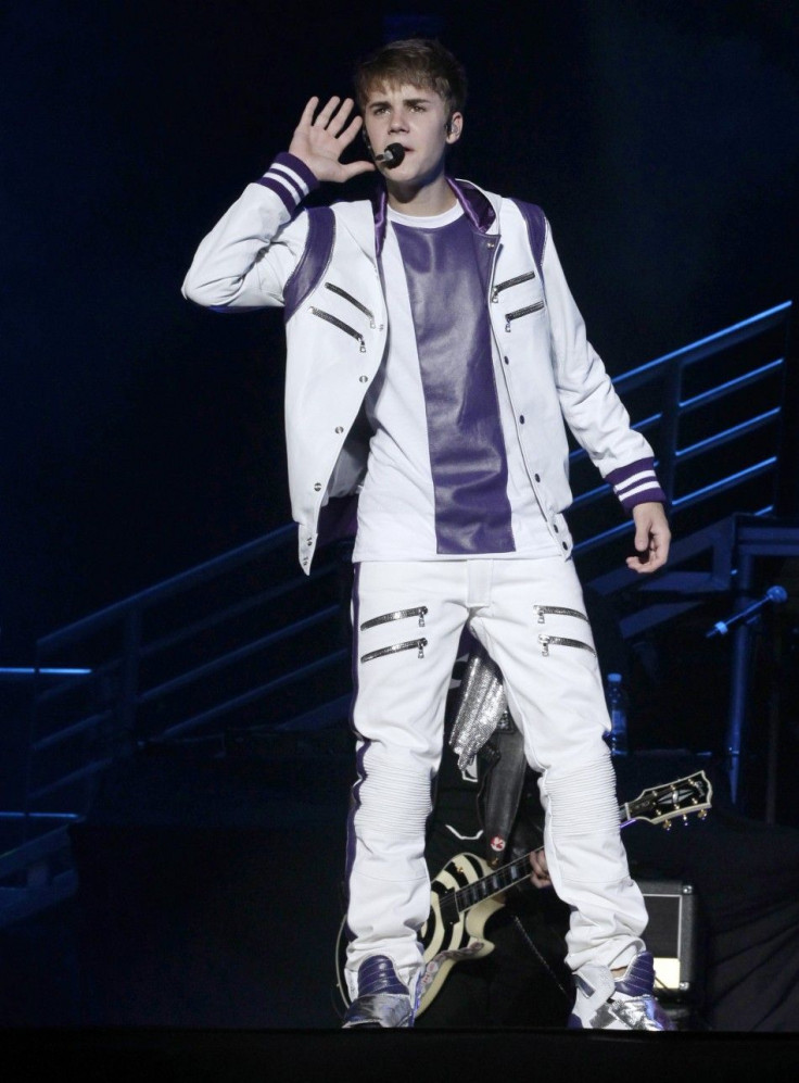 Canadian pop singer Justin Bieber performs during his &quot;My World Tour&quot; concert in Mexico City
