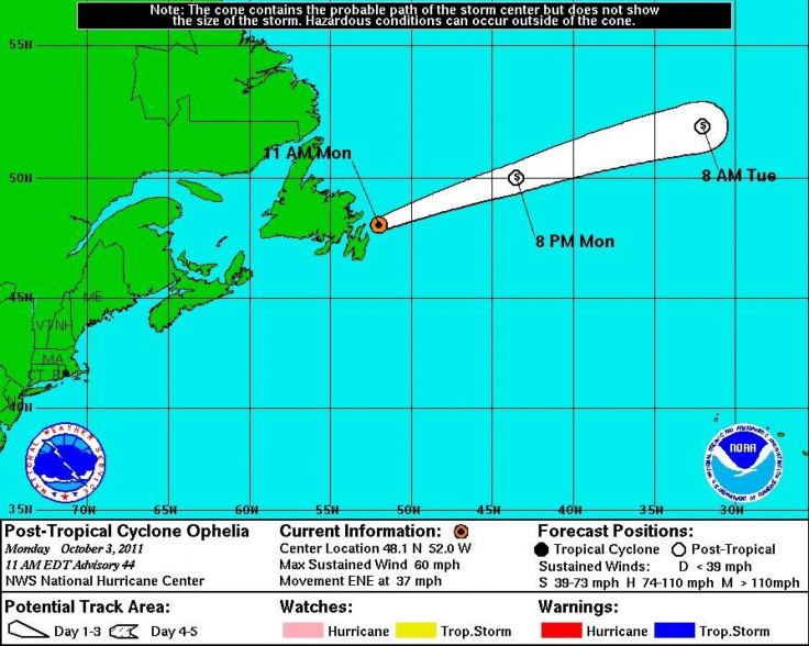 Post Tropical Cyclone Ophelia