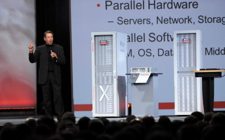 Oracle CEO Larry Ellison speaks at the 29th Oracle OpenWorld in San Francisco