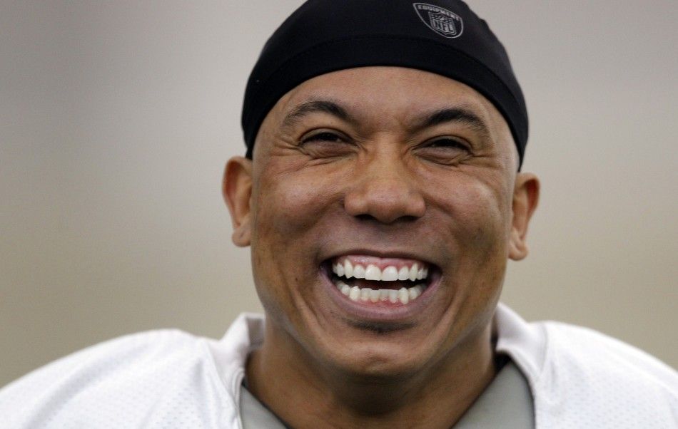 AFC champion Pittsburgh Steelers wide receiver Hines Ward laughs during practice at Texas Christian University in Fort Worth