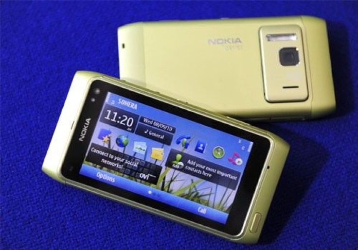 The Nokia N8 smartphone is displayed in Espoo, Finland