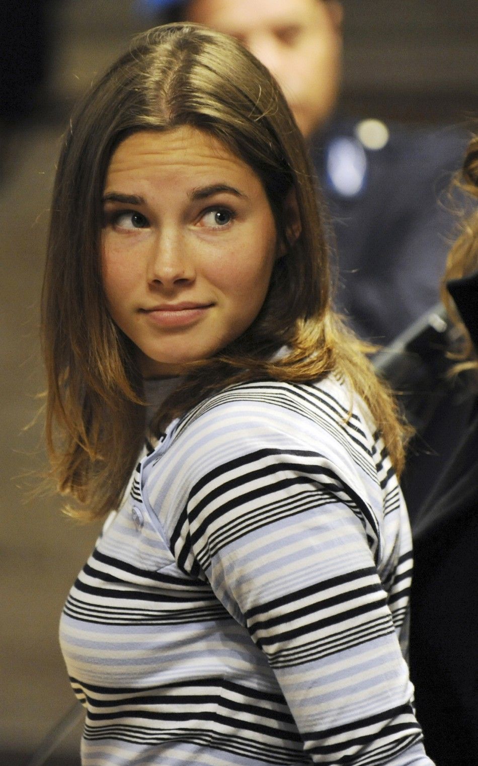 U.S. murder suspect Amanda Knox arrives at her trial for the murder of British student Meredith Kercher in Perugia
