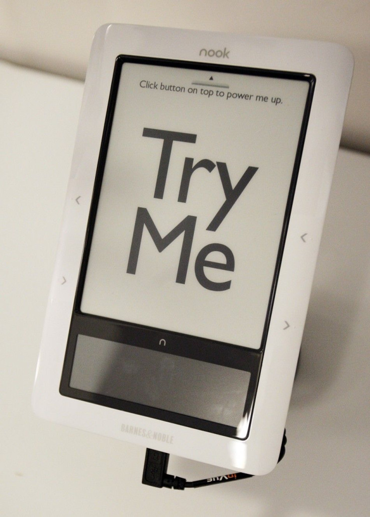 The Nook eReader is seen on display at a Best Buy store in New York