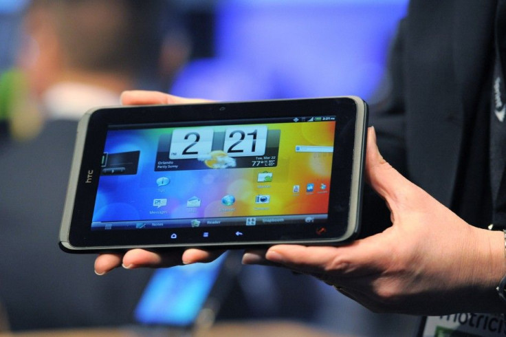 Sprint's new HTC Evo View 4G tablet is unveiled at the International CTIA wireless industry conference, at the Orange County Convention Center in Orlando