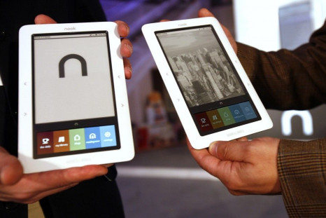 The Barnes & Noble nook, a Wireless eBook Reader, is seen during a news conference in New York