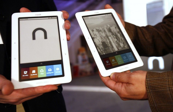 The Barnes & Noble nook, a Wireless eBook Reader, is seen during a news conference in New York