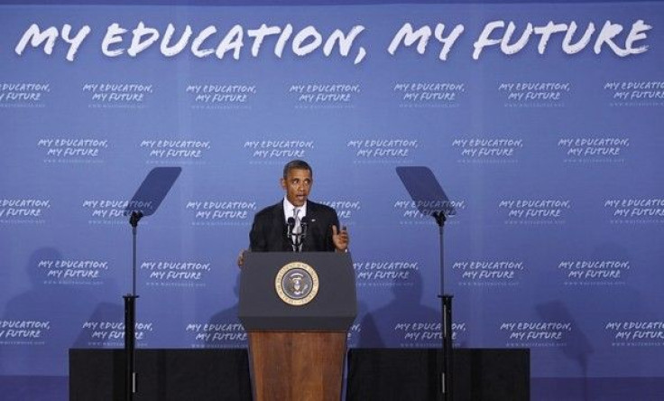 U.S. President Barack Obama makes his second annual back-to-school speech at Julia R. Masterman Laboratory and Demonstration School in Philadelphia, September 14, 2010.