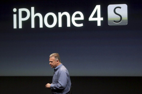 Philip Schiller, Apple's senior vice president of Worldwide Product Marketing, speaks about the iPhone 4S at Apple headquarters in Cupertino, California 
