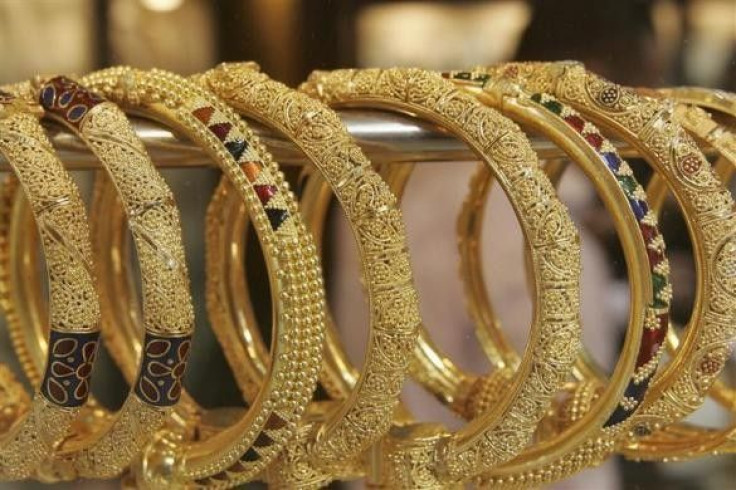 Gold bracelets are displayed at a shop in Amman June in this file photo.