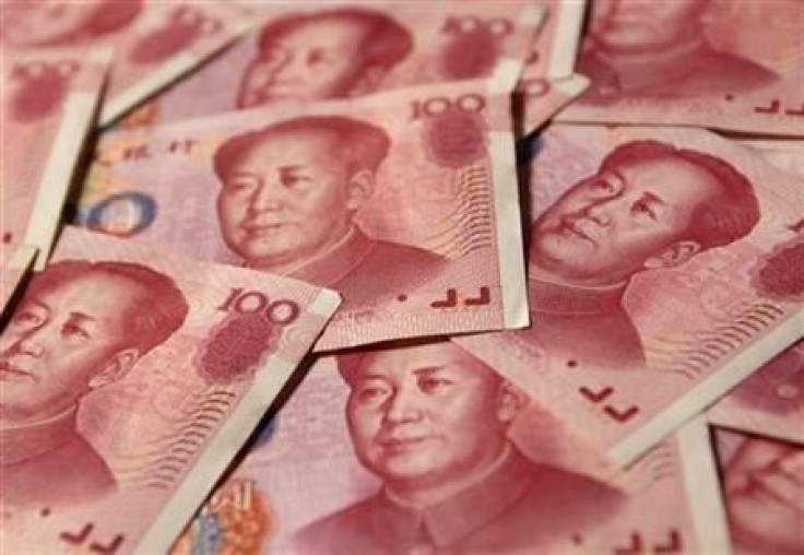 Yuan banknotes are seen in this illustrative photograph taken in Beijing