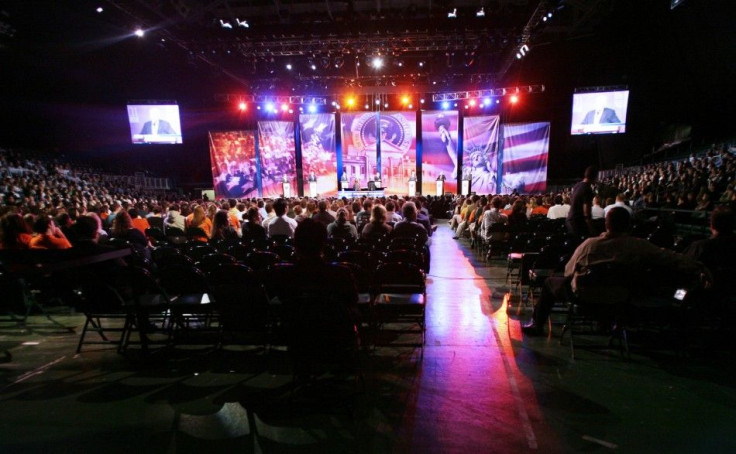 A general view of the Republican Party of Florida and Univision Spanish channel debate at the University of Miami, Florida