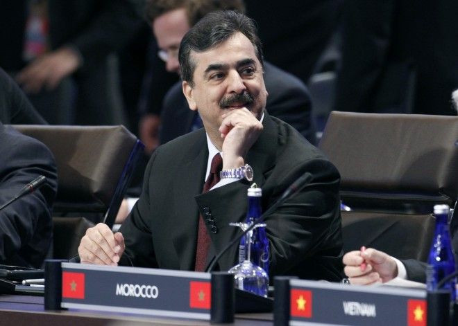 Pakistan's PM Yusuf Raza Gilani waits for the start of the first plenary session at the Nuclear Security Summit in Washington.