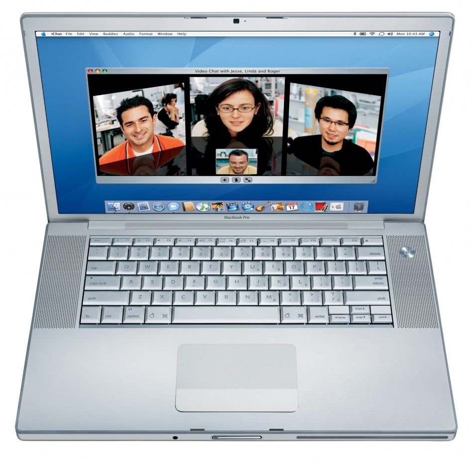 Handout of Apple Computers new Intel-powered notebook MacBook Pro