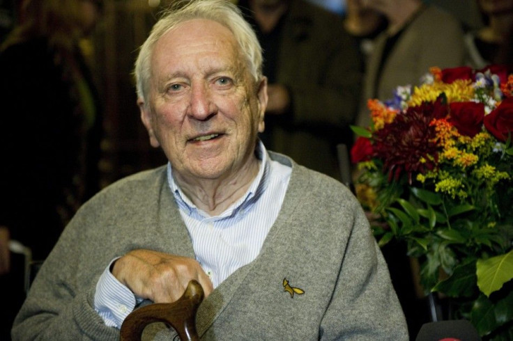 Nobel literature laureate 2011 Tomas Transtromer smiles during a news conference in his home in central Stockholm