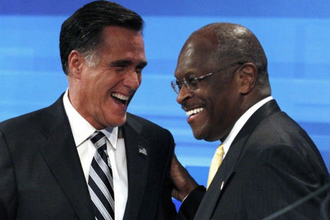 Mitt Romney and Herman Cain