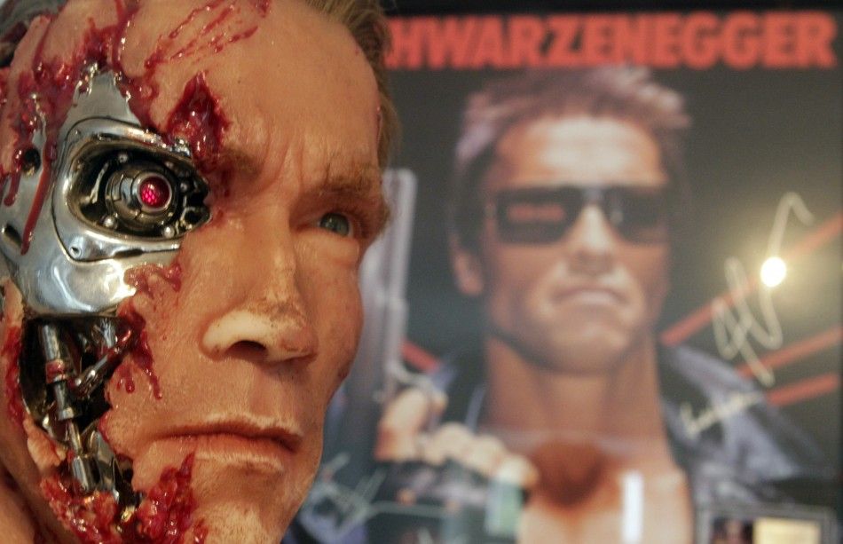 A figure from the movie The Terminator is displayed inside the house where Austrian actor, former champion bodybuilder and former California governor Arnold Schwarzenegger was born, in the southern Austrian village of Thal