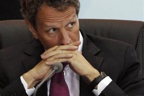 U.S. Treasury Secretary Geithner looks on during the G20 Finance Ministers and Central Bank Governors Meeting in Busan