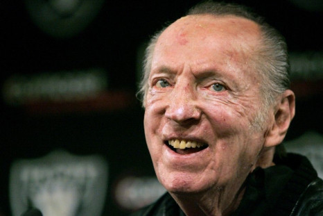 Oakland Raiders owner Al Davis smiles after naming Tom Cable new head coach in Oakland