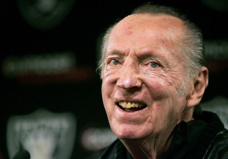 Oakland Raiders owner Al Davis smiles after naming Tom Cable new head coach in Oakland