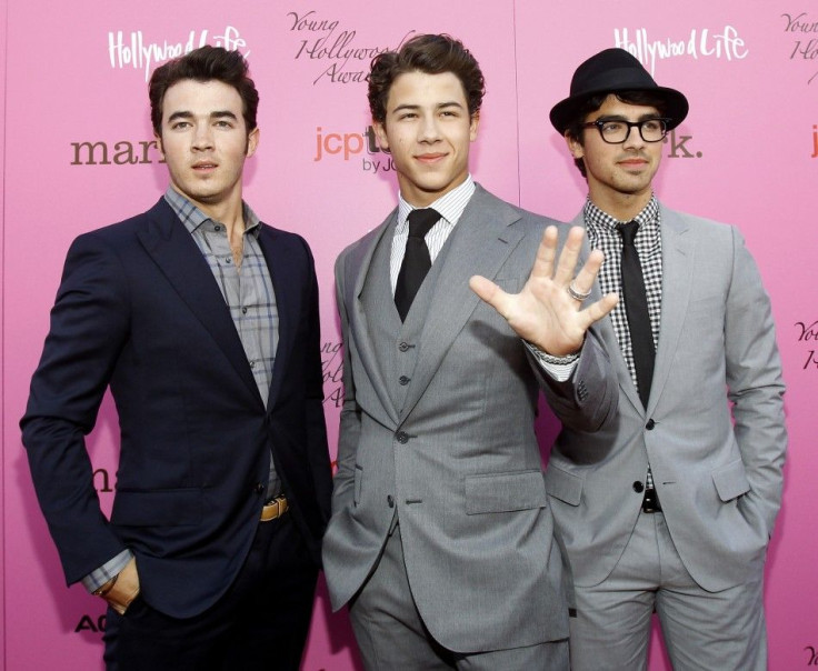Joe Jonas with his brothers in 2010.