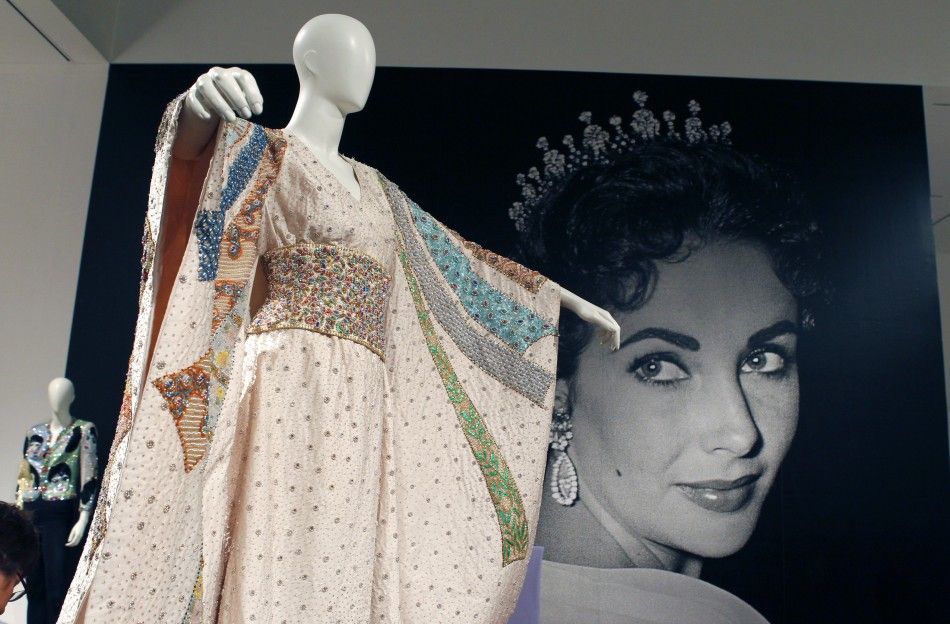A Tiziani kimono made for Elizabeth Taylor to wear as Flora quotSissyquot Goforth in the 1968 film quotBoomquot is pictured at the press preview for Christies auction of The Collection of Elizabeth Taylor featuring her jewelry, haute couture, fa