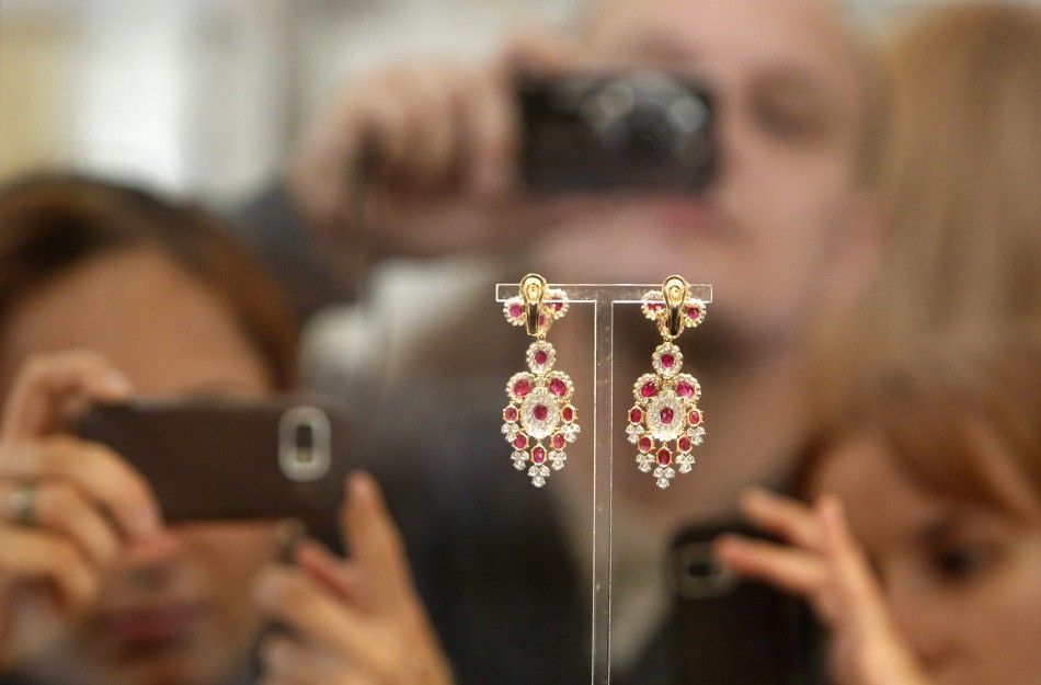 Earrings worn by Elizabeth Taylor. 