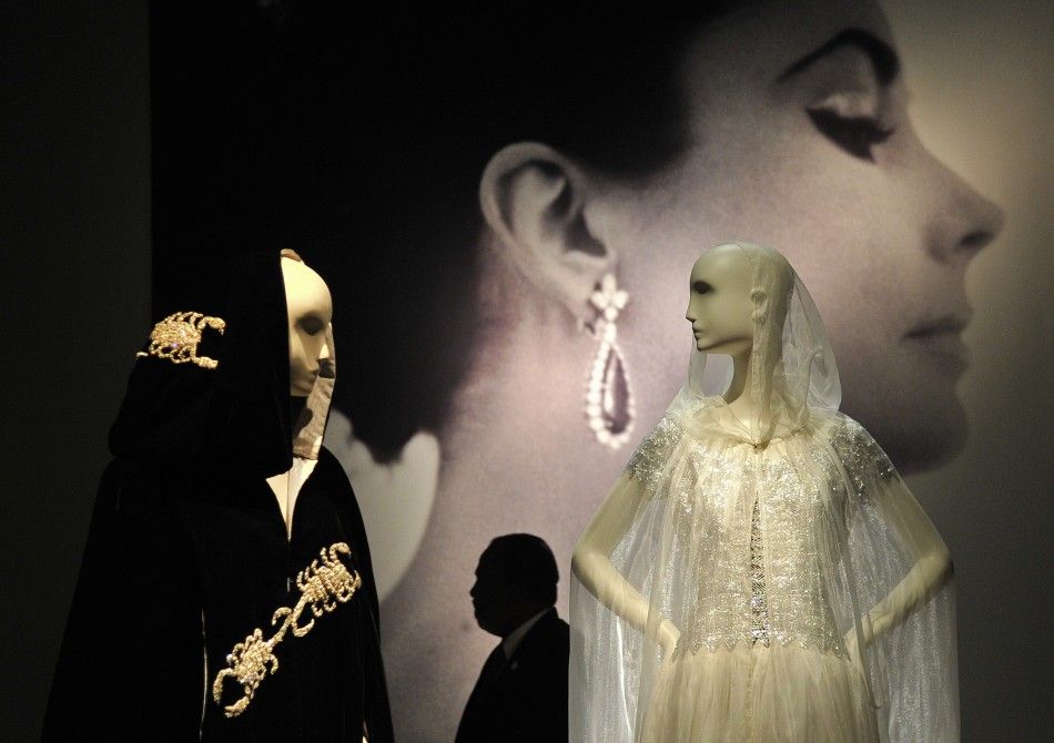 Ballgowns and capes worn by Elizabeth Taylor.