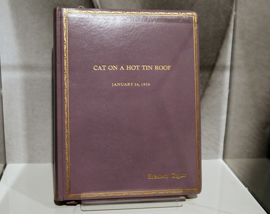 Elizabeth Taylors script for the 1958 MGM production of quotCat On A Hot Tin Roof.quot