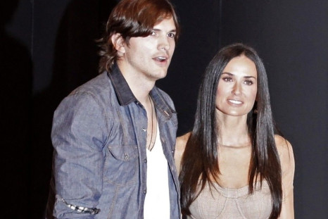 Actor Ashton Kutcher and his wife actress Demi Moore