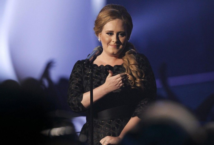 British singer Adele performs &quot;Someone Like You&quot; at the 2011 MTV Video Music Awards in Los Angeles.