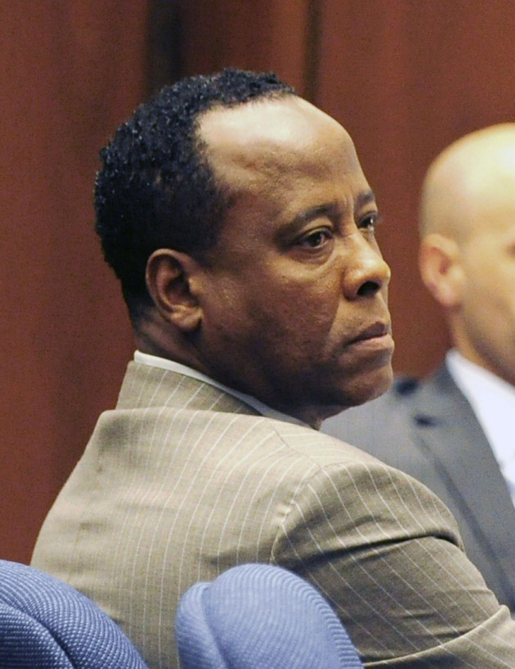 Dr. Conrad Murray listens to testimony in his trial in the death of pop star Michael Jackson in Los Angeles