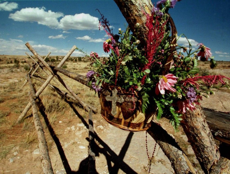 Memorial at the site where Matthew Shepard was beaten.