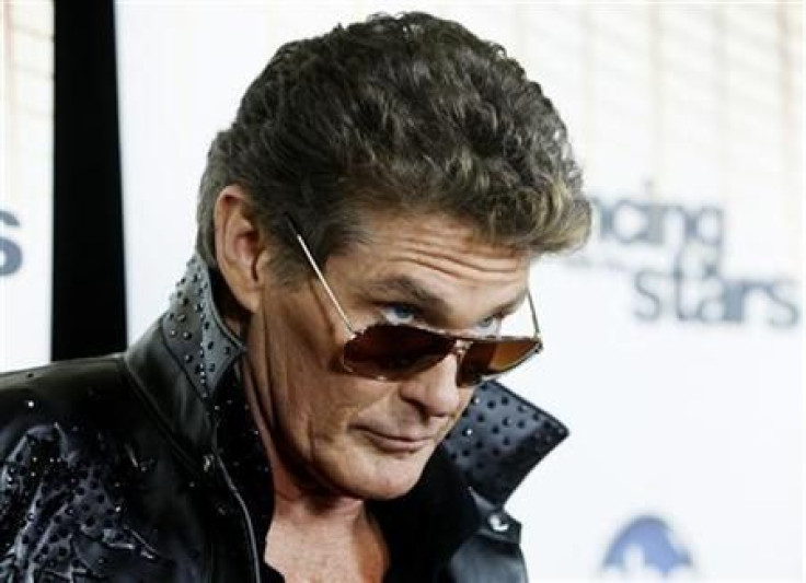 Actor David Hasselhoff poses backstage after the premiere of ABC&#039;s series &quot;Dancing with the Stars Season 11&quot; in Los Angeles
