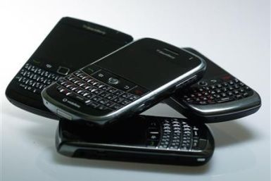 BlackBerry smartphones are pictured in this illustration photo taken in Berlin