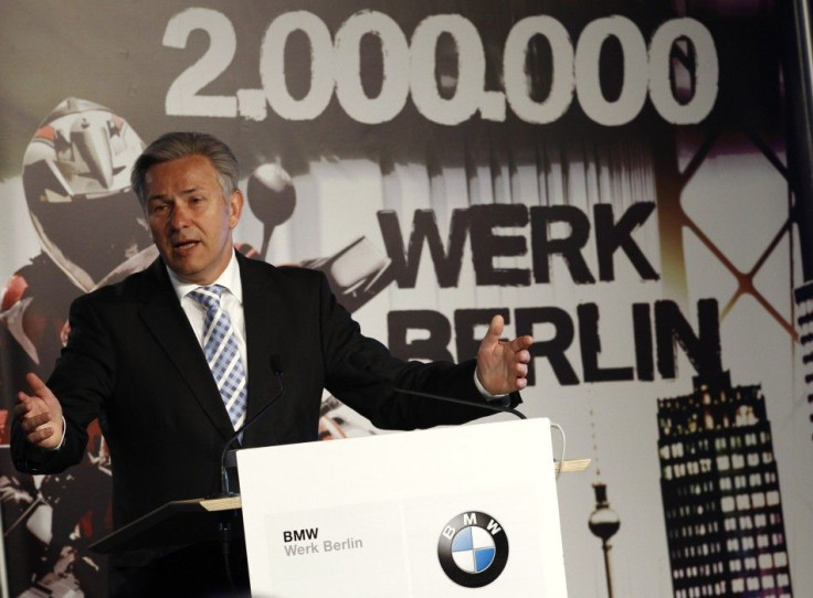 Berlin&#039;s Mayor Wowereit gives speech at the BMW motorcycle factory in Berlin
