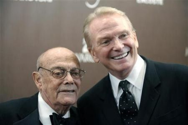 Designer and recipient of the Career Achievement in Television Award Ray Aghayan (L) and designer Bob Mackie attend the 10th annual Costume Designers guild Awards in Beverly Hills, California