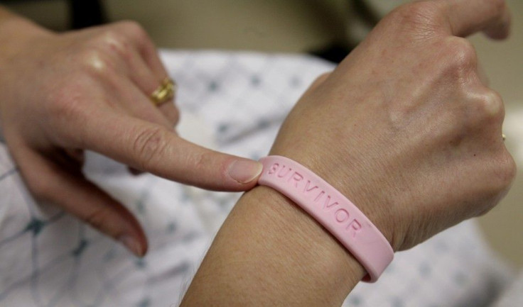 Breast cancer survivor pink bracelet.