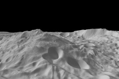 Oblique View of Vesta&#039;s South Polar Region
