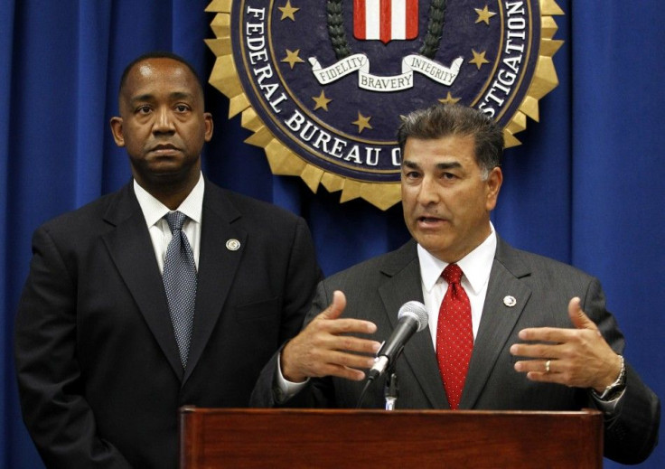 Assistant Director in Charge of FBI&#039;s Los Angeles Field Office Martinez answers questions about the arrest of Christopher Chaney in &quot;Operation Hackerazzi&quot;, at Los Angeles