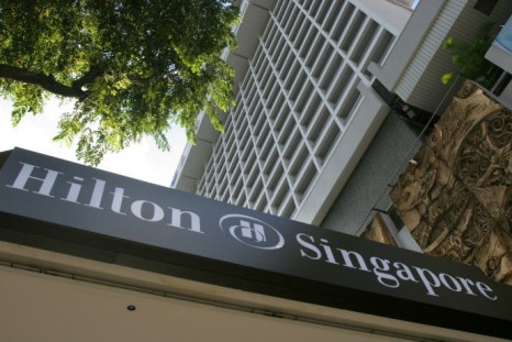 The Hilton hotel is seen in Singapore