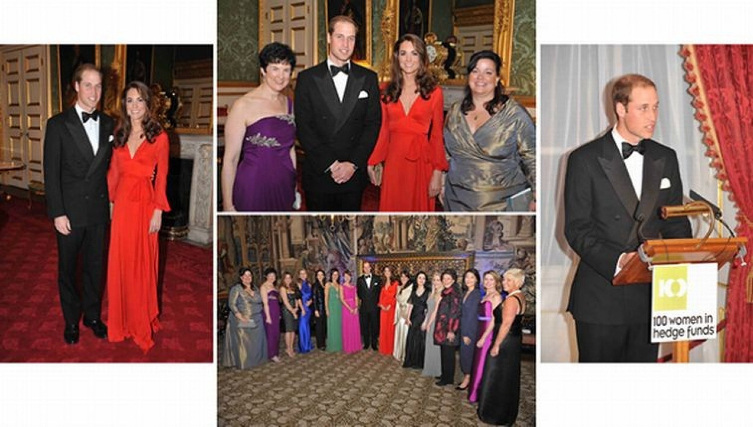 Dressed in Red Catherine Middleton Glamorizes Charity Event