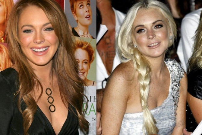Lindsay Lohan in 2004 and Now