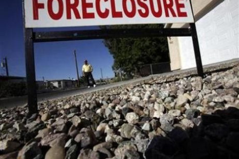 Foreclosure sign is seen