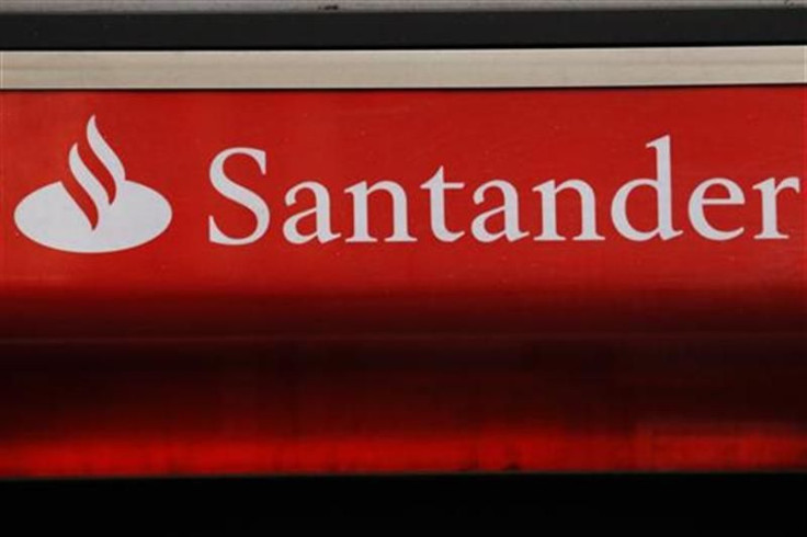 Signage for Santander bank in London
