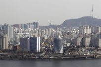 A general view shows part of central Seoul