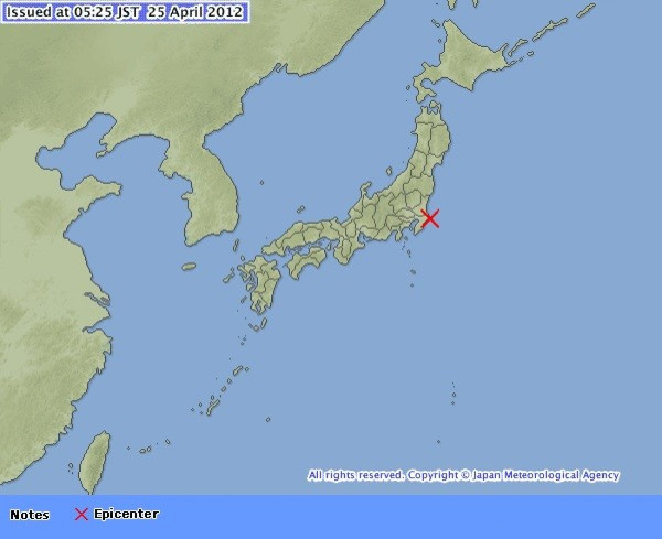 Japan Earthquake Strikes Japan's Honshu Island
