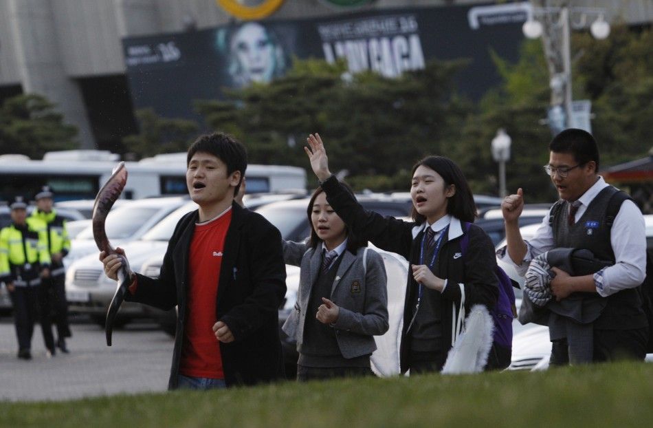 Lady Gaga Protesters in South Korea