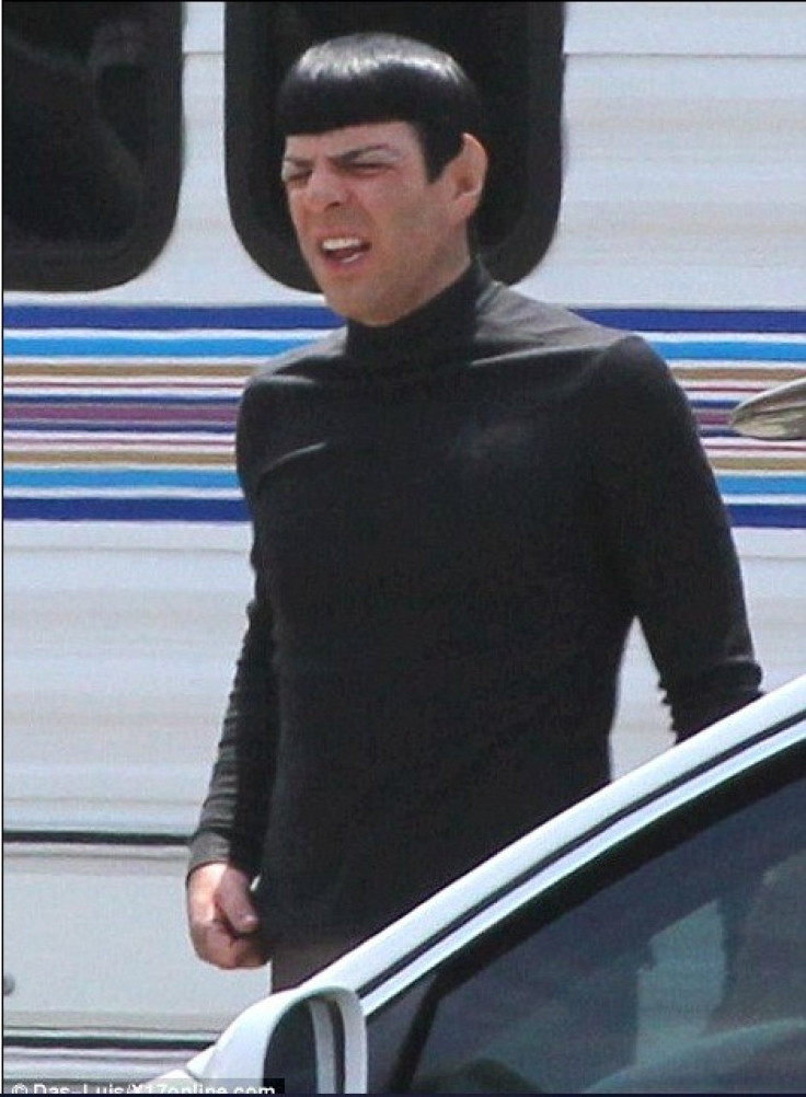‘Star Trek’ Sequel: New Images of Zachary Quinto Surface, See Spock Scowling On Set [PHOTOS]