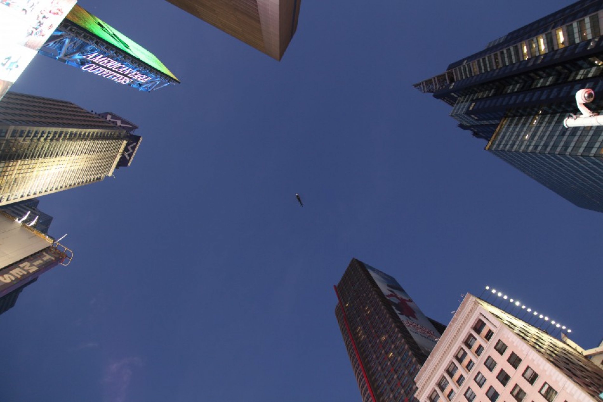 NYPD Chopper Over Times Square