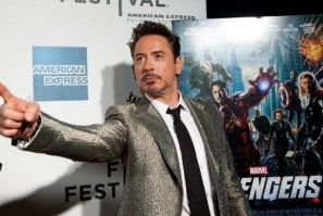 Robert Downey Jr. arrives at the screening of the film &quot;Marvel's The Avengers&quot; for the closing night of the 2012 Tribeca Film Festival in New York